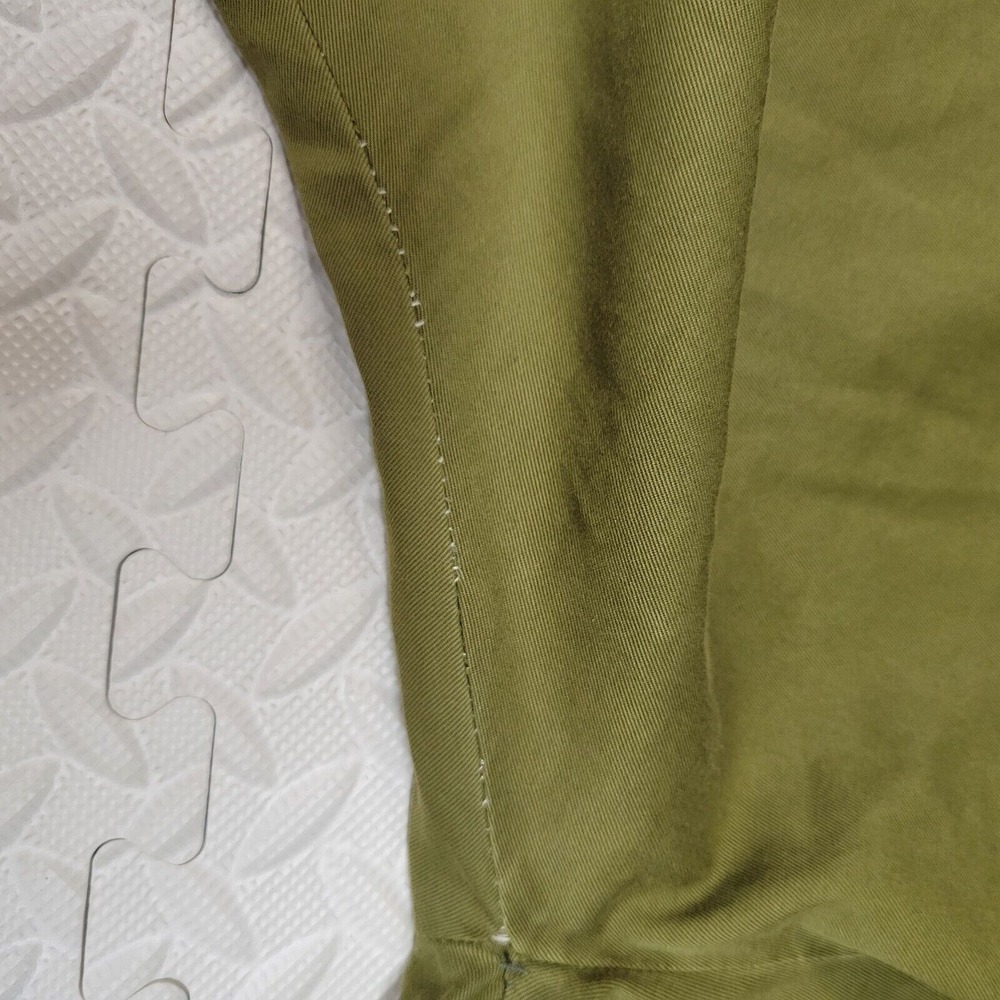 Givenchy Straight Leg Pleated Pants Size 38 30" Waist Olive Green High Waist - Picture 12 of 14